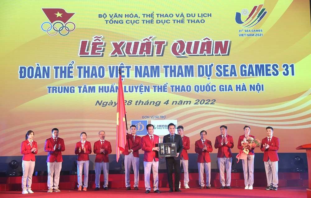 Herbalife Nutrition cùng Ủy Ban Olympic Việt Nam tổ chức Lễ Xuất Quân cho Đoàn Thể Thao Việt Nam tham dự SEA Games 31 3 Herbalofe lễ xuất quân sea game 31