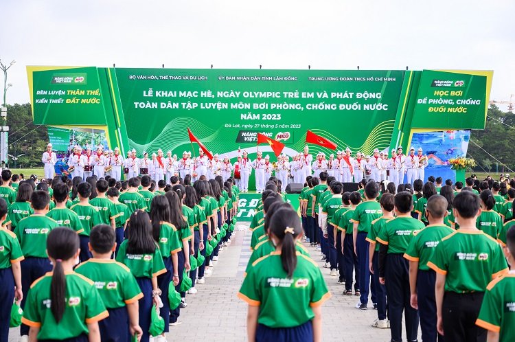 Nestlé MILO đồng hành cùng Lễ Khai mạc hè, Ngày Olympic trẻ em và Chương trình bơi an toàn, phòng, chống đuối nước năm 2023 14 5 1